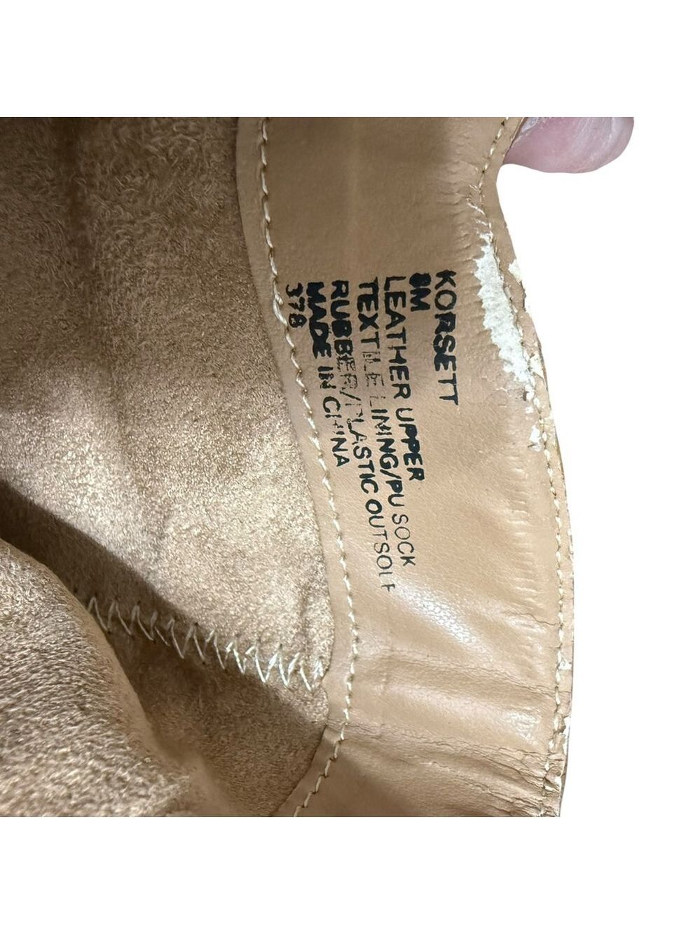 Steve Madden Women’s 8M Korsett Tan Leather Peep Toe Laser Cut Booties 5” Stilet - Picture 10 of 11